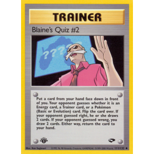 Blaine's Quiz #2 111/132 Pokemon TCG Gym Gym Challenge