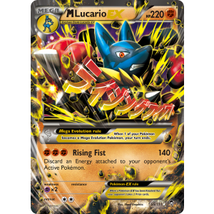 Rare Holo EX M Lucario-EX 55/111 Pokemon TCG XY Furious Fists