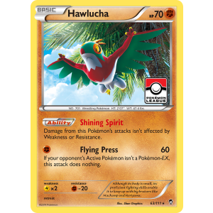 Rare Holo Hawlucha 63/111 Pokemon TCG XY Furious Fists