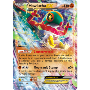 Rare Holo EX Hawlucha-EX 64/111 Pokemon TCG XY Furious Fists