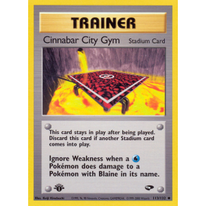 Cinnabar City Gym 113/132 Pokemon TCG Gym Gym Challenge