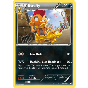 Scrafty 67/111 Pokemon TCG XY Furious Fists