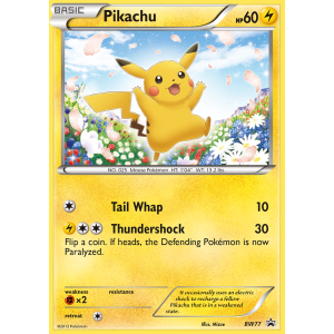 Promo Pikachu BW77/101 Pokemon TCG Black & White BW Black Star Promos