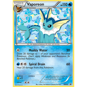 Promo Vaporeon BW89/101 Pokemon TCG Black & White BW Black Star Promos