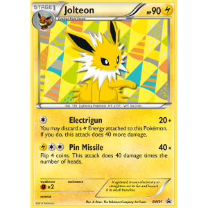 Promo Jolteon BW91/101 Pokemon TCG Black & White BW Black Star Promos