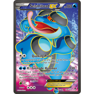 Rare Ultra Seismitoad-EX 106/111 Pokemon TCG XY Furious Fists