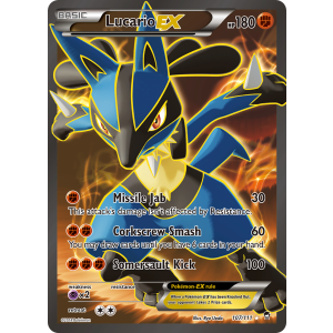 Rare Ultra Lucario-EX 107/111 Pokemon TCG XY Furious Fists