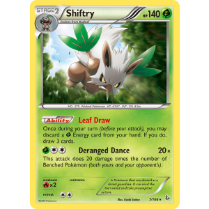 Rare Holo Shiftry 7/106 Pokemon TCG XY Flashfire