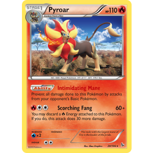 Rare Holo Pyroar 20/106 Pokemon TCG XY Flashfire