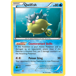 Qwilfish 21/106 Pokemon TCG XY Flashfire