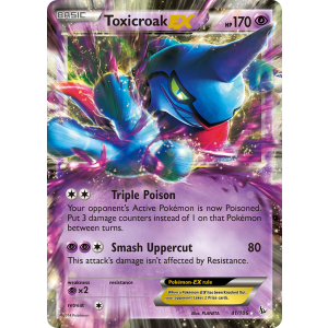 Rare Holo EX Toxicroak-EX 41/106 Pokemon TCG XY Flashfire