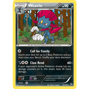 Weavile 52/106 Pokemon TCG XY Flashfire