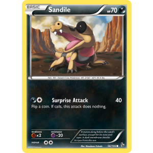 Sandile 56/106 Pokemon TCG XY Flashfire