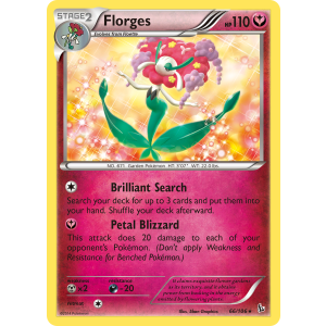 Rare Holo Florges 66/106 Pokemon TCG XY Flashfire