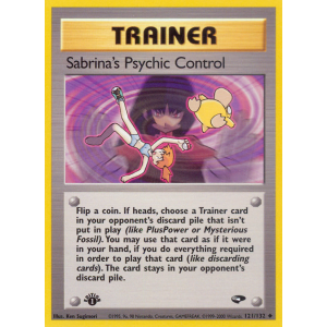 Sabrina's Psychic Control 121/132 Pokemon TCG Gym Gym Challenge