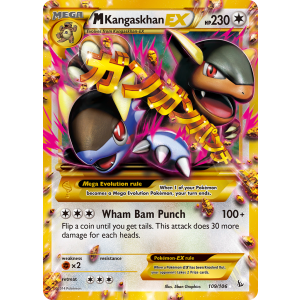 Rare Secret M Kangaskhan-EX 109/106 Pokemon TCG XY Flashfire