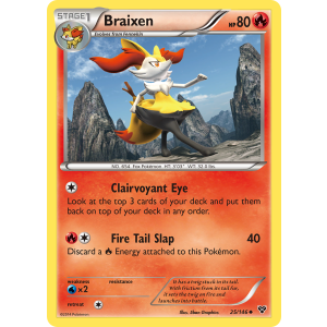 Braixen 25/146 Pokemon TCG XY XY