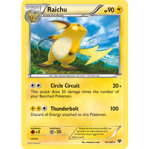 Rare Holo Raichu 43/146 Pokemon TCG XY XY