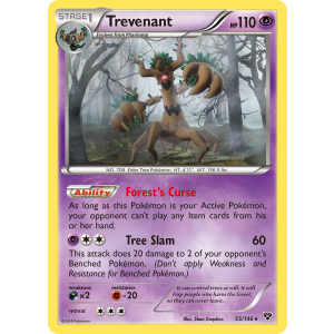 Rare Holo Trevenant 55/146 Pokemon TCG XY XY