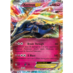 Rare Holo EX Xerneas-EX 97/146 Pokemon TCG XY XY