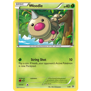  Weedle 1/39 Pokemon TCG XY Kalos Starter Set