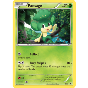  Pansage 2/39 Pokemon TCG XY Kalos Starter Set