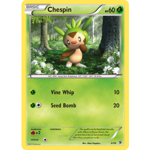  Chespin 3/39 Pokemon TCG XY Kalos Starter Set