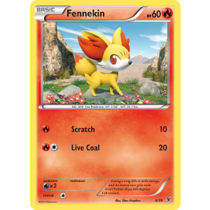  Fennekin 8/39 Pokemon TCG XY Kalos Starter Set