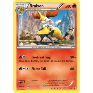  Braixen 9/39 Pokemon TCG XY Kalos Starter Set