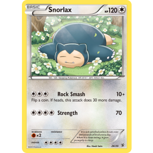  Snorlax 26/39 Pokemon TCG XY Kalos Starter Set