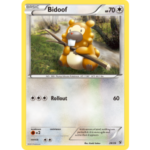  Bidoof 29/39 Pokemon TCG XY Kalos Starter Set