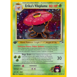 Rare Holo Erika's Vileplume 5/132 Pokemon TCG Gym Gym Heroes