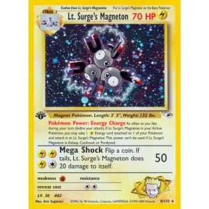 Rare Holo Lt. Surge's Magneton 8/132 Pokemon TCG Gym Gym Heroes