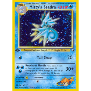 Rare Holo Misty's Seadra 9/132 Pokemon TCG Gym Gym Heroes