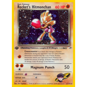 Rare Holo Rocket's Hitmonchan 11/132 Pokemon TCG Gym Gym Heroes