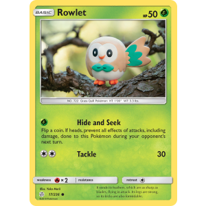 Rowlet 17/236 Pokemon TCG Sun & Moon Cosmic Eclipse