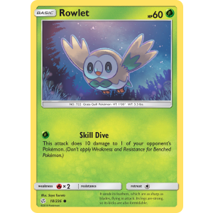 Rowlet 18/236 Pokemon TCG Sun & Moon Cosmic Eclipse