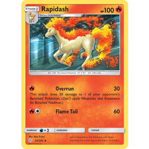 Rapidash 24/236 Pokemon TCG Sun & Moon Cosmic Eclipse