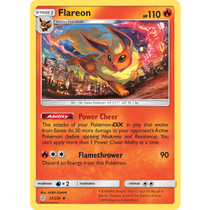 Flareon 25/236 Pokemon TCG Sun & Moon Cosmic Eclipse