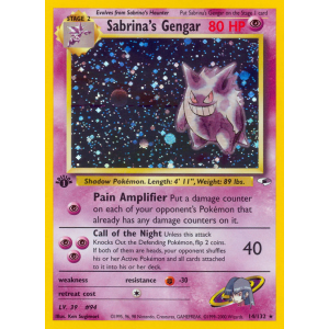 Rare Holo Sabrina's Gengar 14/132 Pokemon TCG Gym Gym Heroes