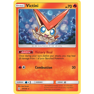 Rare Holo Victini 30/236 Pokemon TCG Sun & Moon Cosmic Eclipse