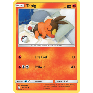 Tepig 31/236 Pokemon TCG Sun & Moon Cosmic Eclipse