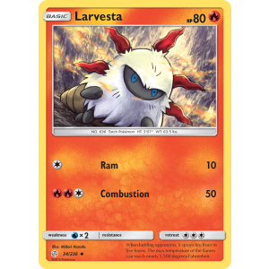 Larvesta 34/236 Pokemon TCG Sun & Moon Cosmic Eclipse