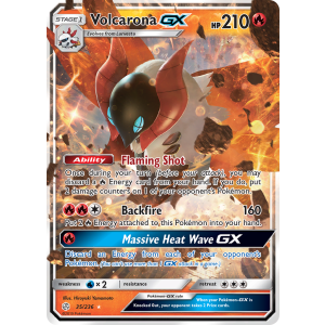 Rare Holo GX Volcarona-GX 35/236 Pokemon TCG Sun & Moon Cosmic Eclipse