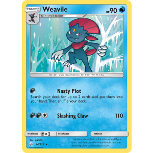 Weavile 44/236 Pokemon TCG Sun & Moon Cosmic Eclipse