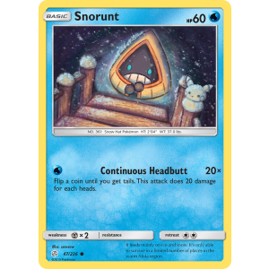 Snorunt 47/236 Pokemon TCG Sun & Moon Cosmic Eclipse