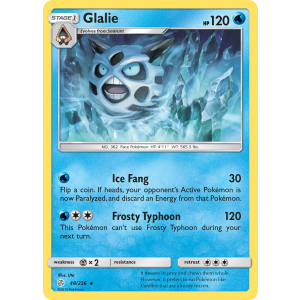 Glalie 48/236 Pokemon TCG Sun & Moon Cosmic Eclipse