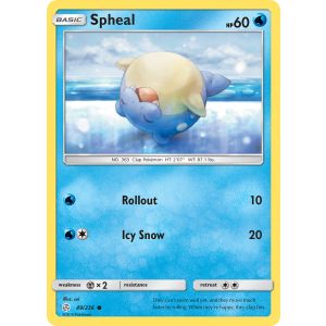 Spheal 49/236 Pokemon TCG Sun & Moon Cosmic Eclipse