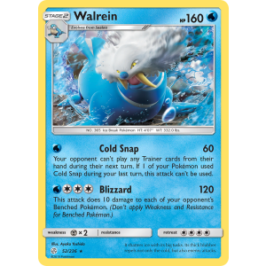 Walrein 52/236 Pokemon TCG Sun & Moon Cosmic Eclipse