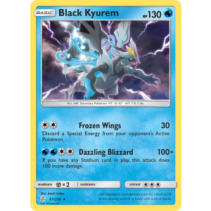 Rare Holo Black Kyurem 61/236 Pokemon TCG Sun & Moon Cosmic Eclipse